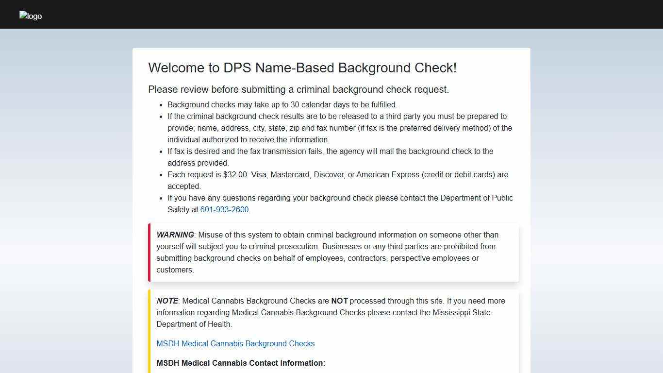 DPS - Name-Based Background Check